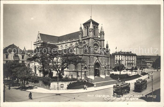 11754936 Geneve GE Eglise Notre Dame place Cornavin et la Gare Geneve