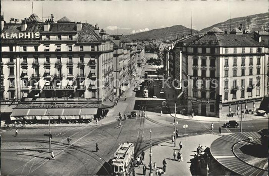 11754943 Genève GE La Rue du Mont Blanc et le Mont Blanc Genève