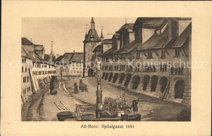 11762595 Bern BE Spitalgasse 1691 Gloecknerturm Fontaine Alt Bern Berne