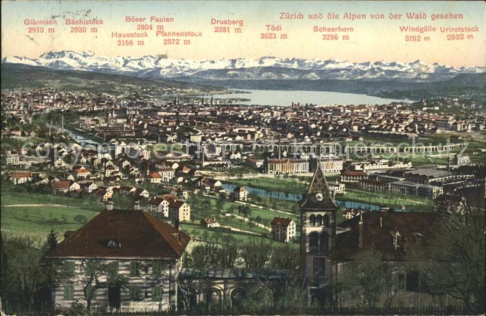 11778650 Zurich Vue totale avec les Alpes Zurich