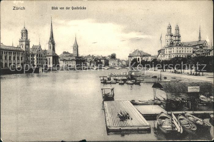 11778690 Panorama de Zurich depuis le Quaibruecke Zuerich