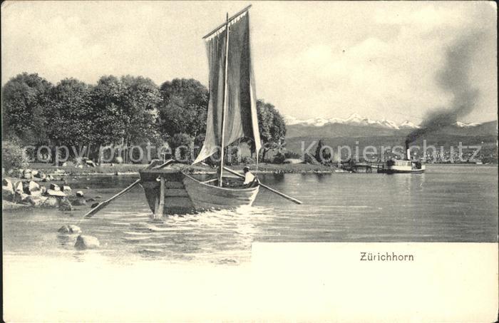 11778744 Bateau de pêche panoramique sur le lac Zuerichhorn