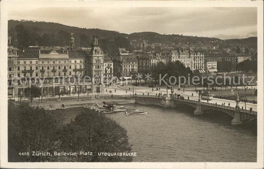 11778754 Zurich Bellevue Platz Utoquaibruecke Zurich