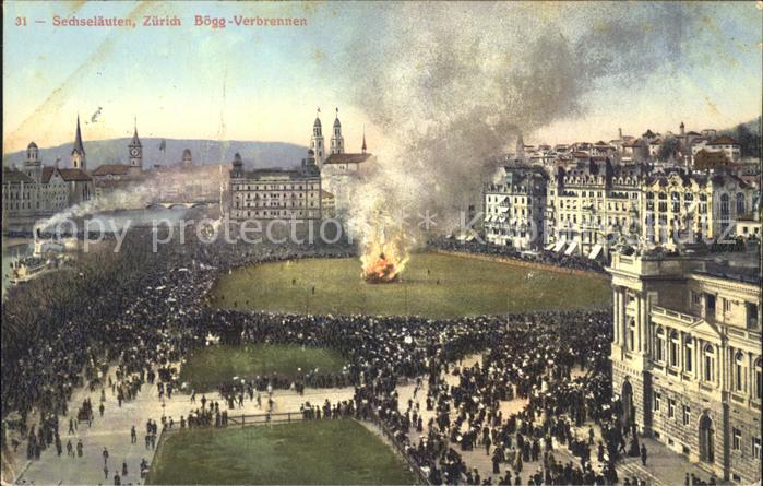 11778827 Zuerich Sechselaeuten Boegg Burning Zuerich