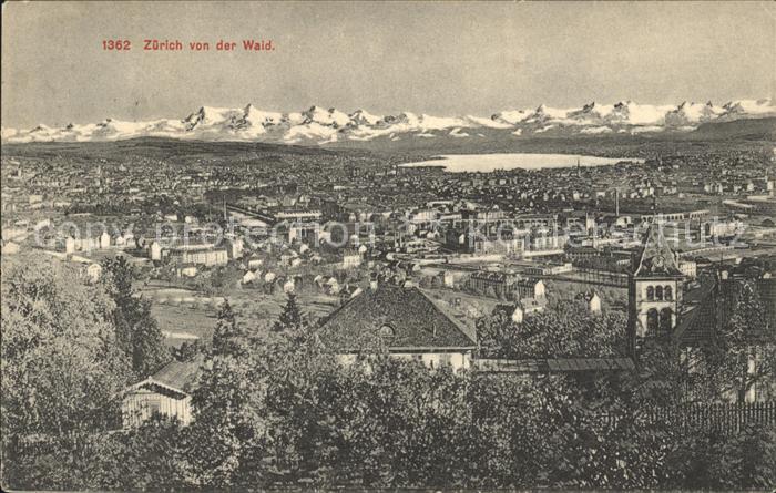 11778895 Zuerich Vue depuis le Waid Zuerich