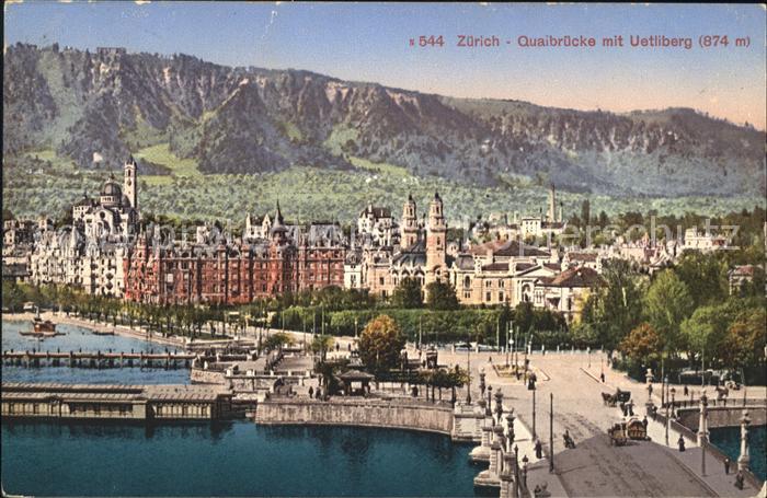 11778923 Zuerich Quaibruecke Château Rouge Uetliberg Zuerich