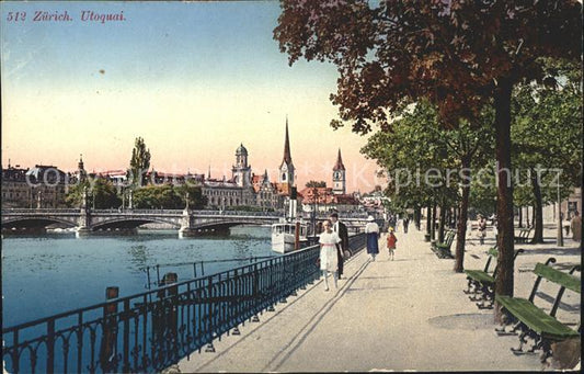 11778933 Zuerich Utoquai Limmatbruecke Zuerich