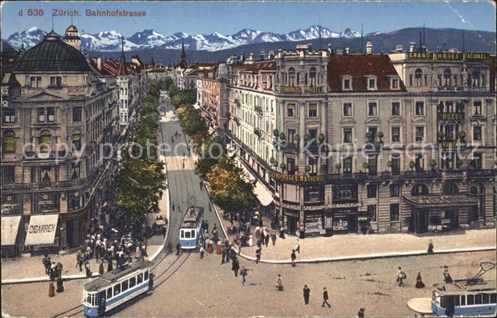 11778934 Zuerich Bahnhofstrasse Tramways Zuerich