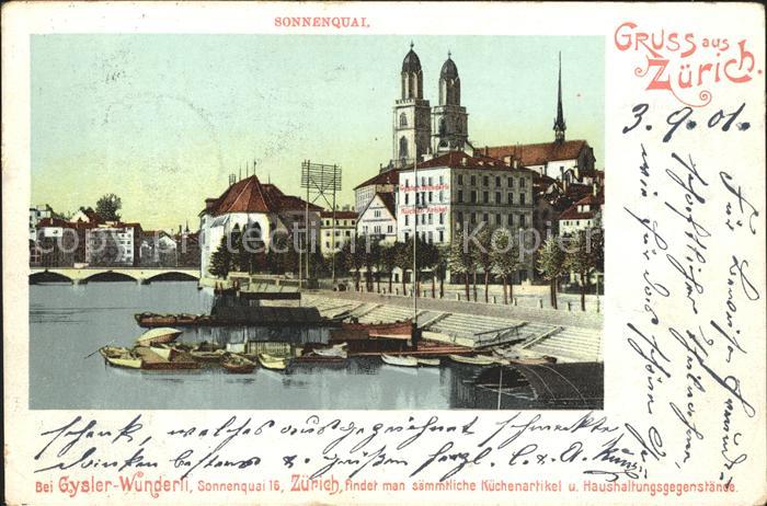 11778937 Zuerich Sonnenquai port de plaisance Grossmuenster Zuerich