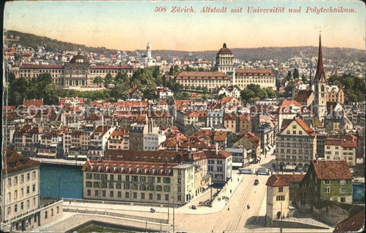 11778956 Vieille ville de Zurich avec l'université et l'école polytechnique de Zurich