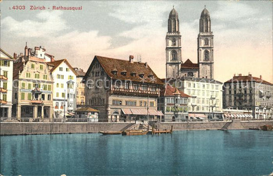 11778968 Zurich Rathausquai Grossmuenster Zurich