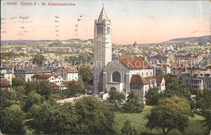 11778973 Panorama de l'église Saint-Antoine de Zurich Zurich