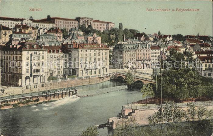 11778999 Zuerich Bahnhofbrücke Limmat Polytechnique Zuerich