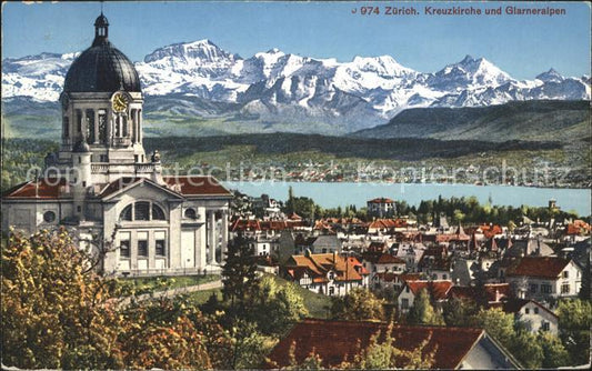 11779019 Zuerich Kreuzkirche avec Alpes Glaris Zuerich