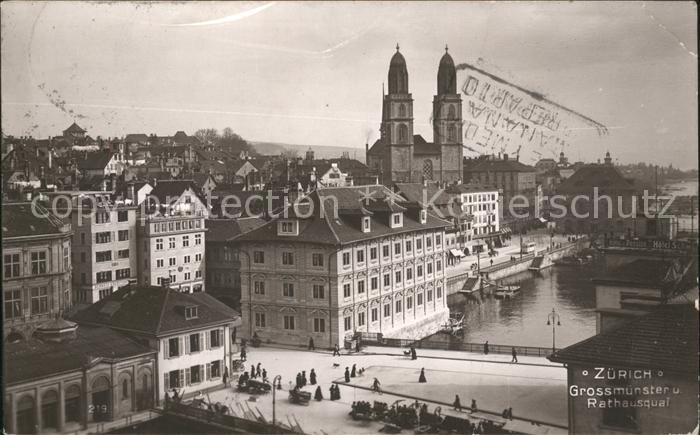 11779074 Zurich Grossmuenster Rathausquai Zuerich