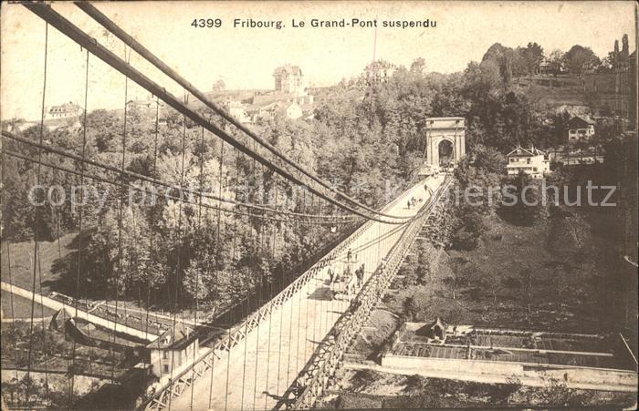 11773686 Fribourg FR Le Grand Pont suspendu Fribourg