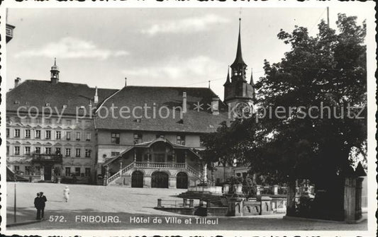 11773708 Fribourg FR Hôtel de Ville et Tilleul Fribourg