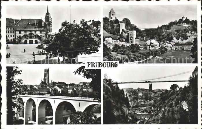 11773735 Fribourg FR Vue générale Pont du Gotteron Hôtel de Ville Pont de Zaehr