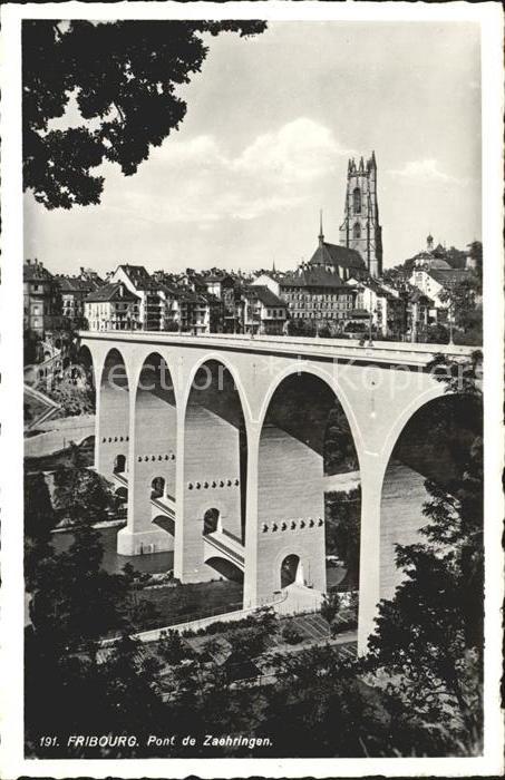 11773740 Fribourg FR Vue partielle Cathédrale Pont de Zaehringen Fribourg