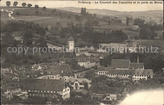 11773762 Fribourg FR Le Couvent des Capucins et la porte de Morat Fribourg