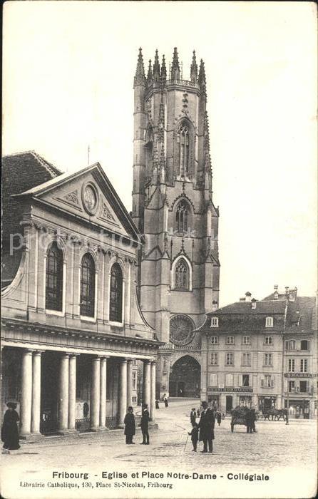 11773764 Fribourg FR Eglise et Place Notre Dame Collégiale Fribourg