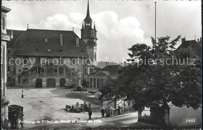 11773786 Fribourg FR Tilleul de Morat et Hôtel de Ville Fribourg