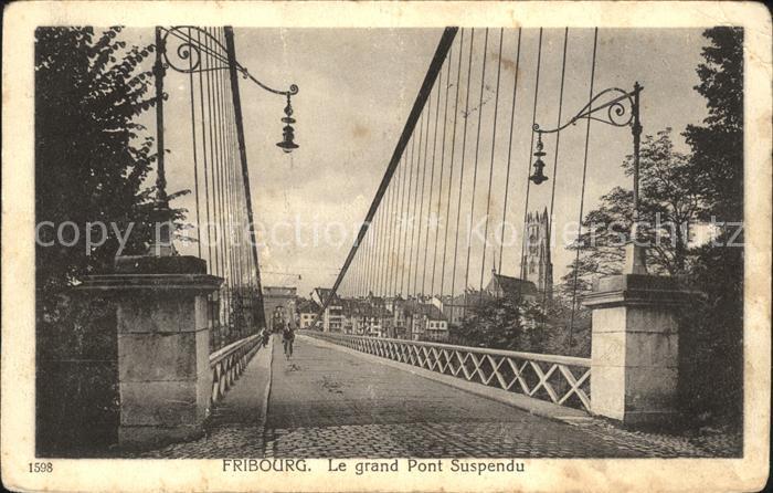 11774070 Fribourg FR Le Grand Pont Suspendu Fribourg