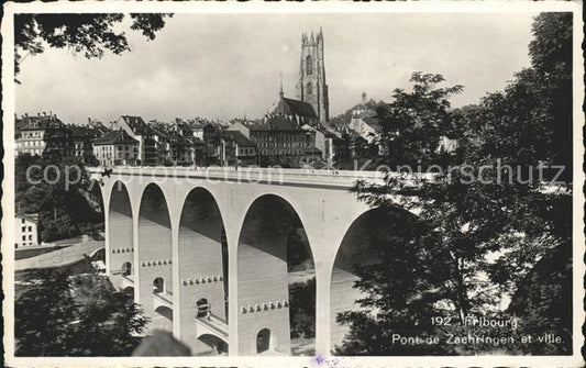 11774107 Fribourg FR Pont de Zaehringen et Ville Cathédrale Fribourg