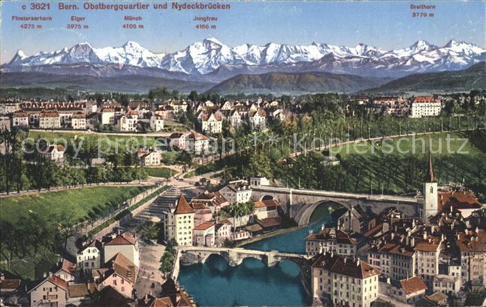 11774225 Bern BE Obstbergquartier et Neydeckbruecke avec panorama alpin Berne