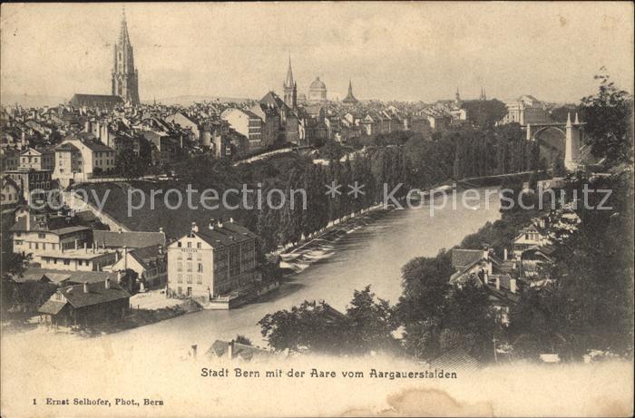 11774228 Bern BE Vue sur la ville avec l'Aare depuis Aargauerstalden Berne