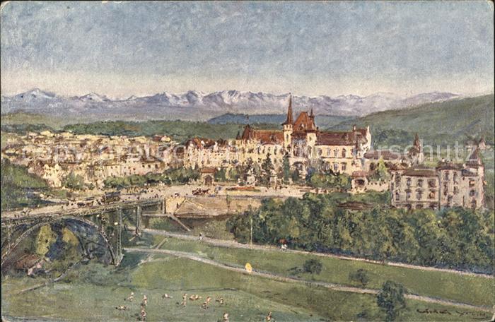 11756186 Bern BE Kirchenfeldbruecke avec Alpes Bern BE