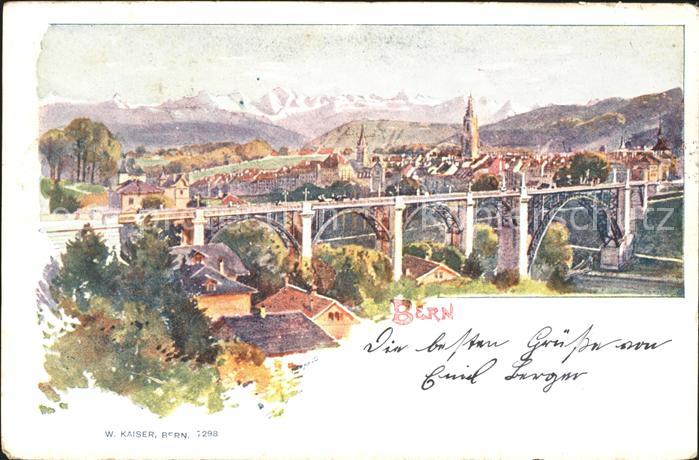 11756199 Carte d'artiste du viaduc de Berne Bern BE