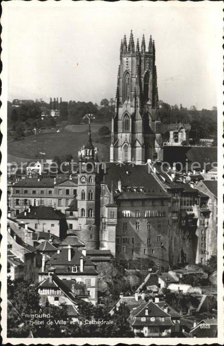 11757033 Fribourg FR Hôtel de Ville et la Cathédrale Fribourg