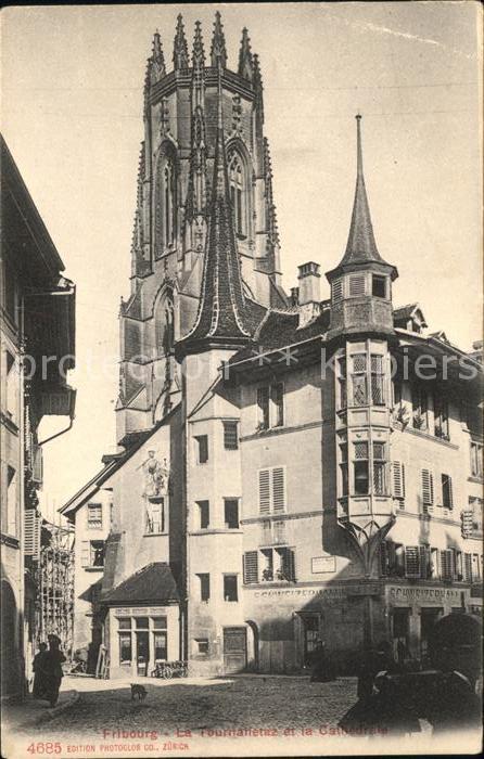 11757035 Fribourg FR La Tournalletaz et la Cathédrale Fribourg