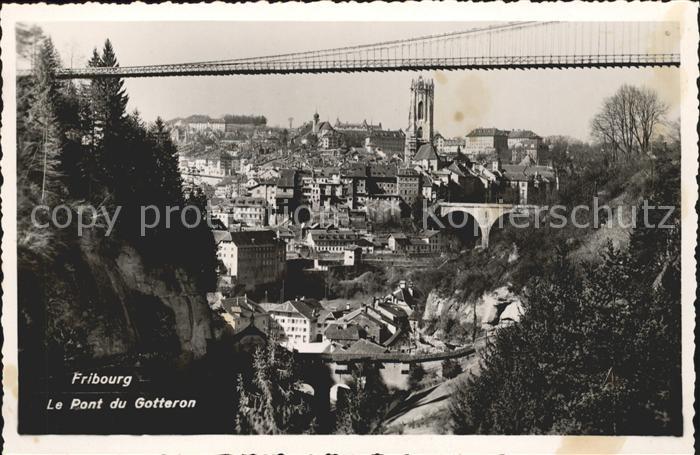 11757065 Fribourg FR Le Pont du Gotteron Cathédrale Fribourg