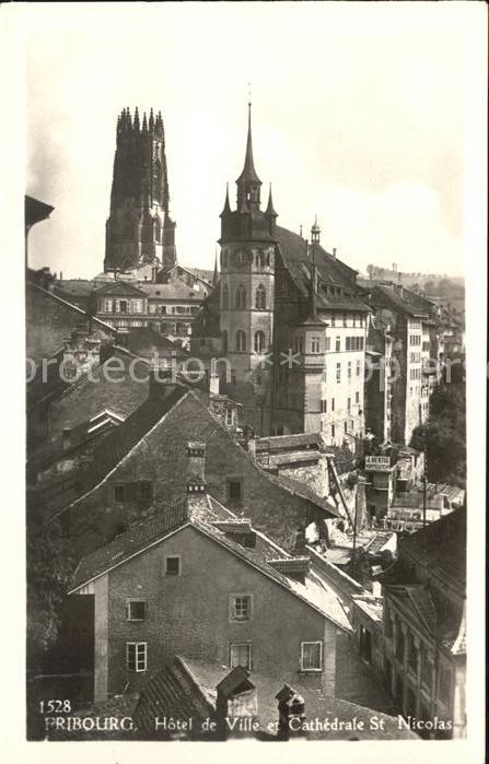 11757163 Fribourg FR Hôtel de Ville et Cathédrale St Nicolas Fribourg