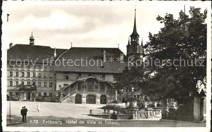 11757219 Fribourg FR Hôtel de Ville et Tilleul Fribourg