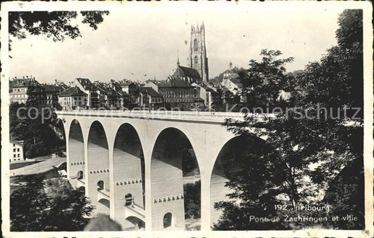 11757362 Fribourg FR Pont de Zaehringen et ville Fribourg