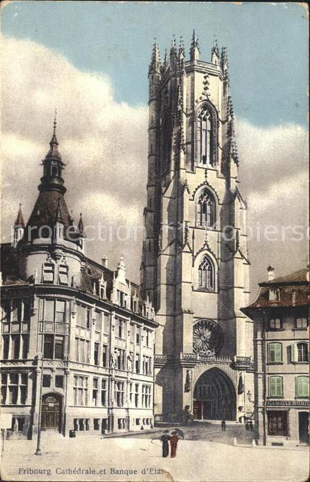 11757369 Fribourg FR Cathédrale et Banque d'Etat Fribourg