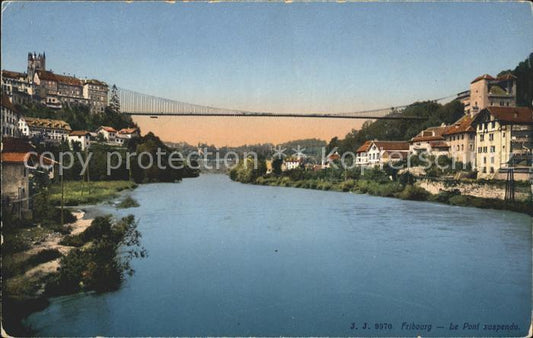 11757372 Fribourg FR Le Pont suspendu Fribourg