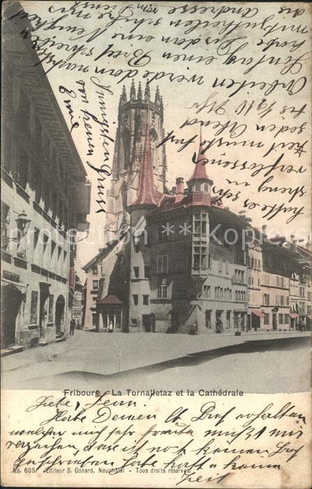 11757378 Fribourg FR La Tornalletaz et la Cathédrale Fribourg