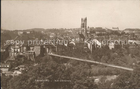 11757391 Fribourg FR Vue générale La Cathédrale Fribourg