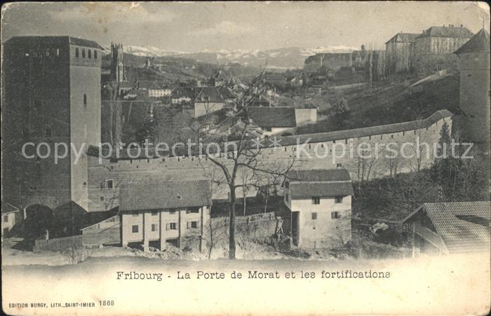 11757399 Fribourg FR La Porte de Morat et les fortifications Fribourg