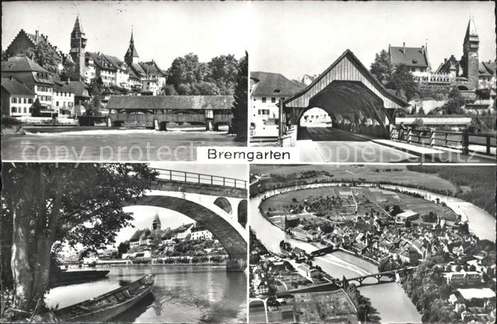 11757425 Bremgarten AG Ortsansicht Holzbruecke Fliegeraufnahme Bremgarten AG