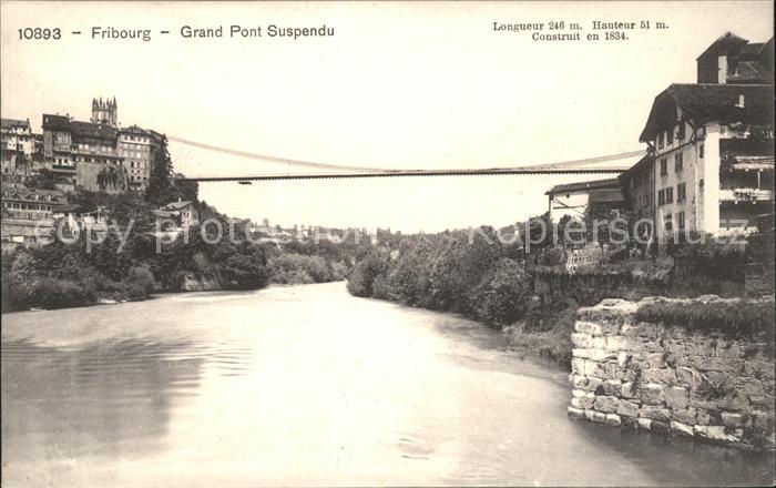 11757508 Fribourg FR Grand Pont suspendu Fribourg