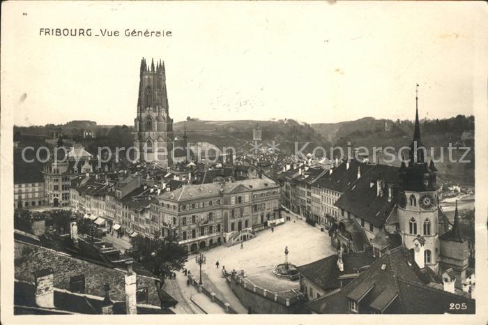 11757518 Fribourg FR Vue générale La Cathédrale Fribourg