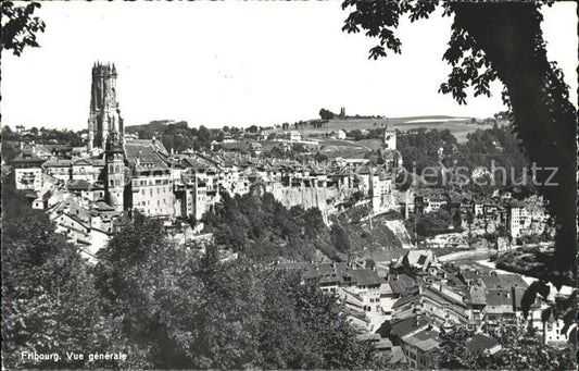 11757565 Fribourg FR Vue générale La Cathédrale Fribourg