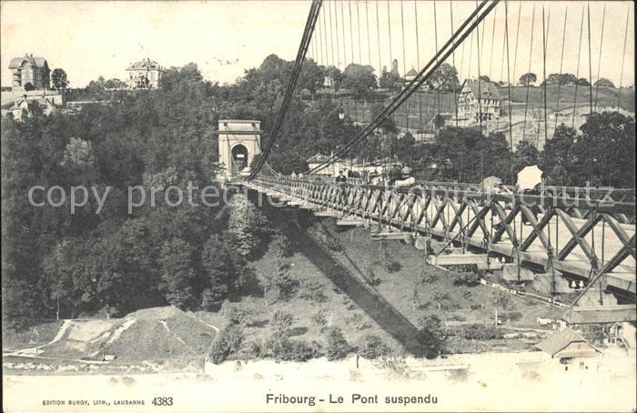 11757581 Fribourg FR Le Pont suspendu Fribourg