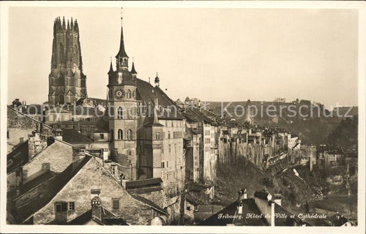 11757669 Fribourg FR Hôtel de Ville et Cathédrale Fribourg