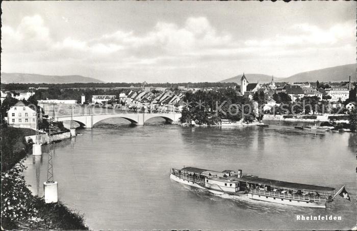 11777266 Rheinfelden AG Panorama Rheinbruecke navire à passagers Rheinfelden